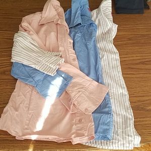 Bundle of 3 maternity button down shirts